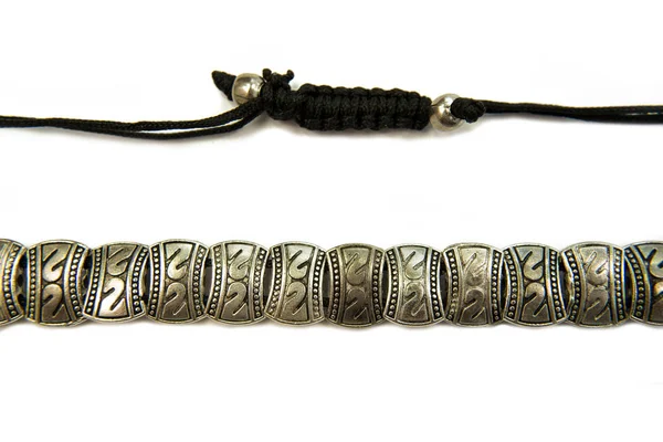 Ethnic Indian bracelet from silver isolated