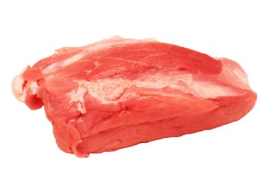 Ham sığır eti ve domuz eti, izole, yakın çekim