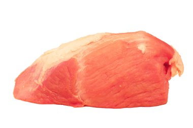 Ham sığır eti ve domuz eti, izole, yakın çekim