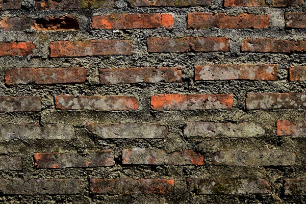 kırmızı tuğla ve çimentodan yapılmış doğal arka plan duvarları