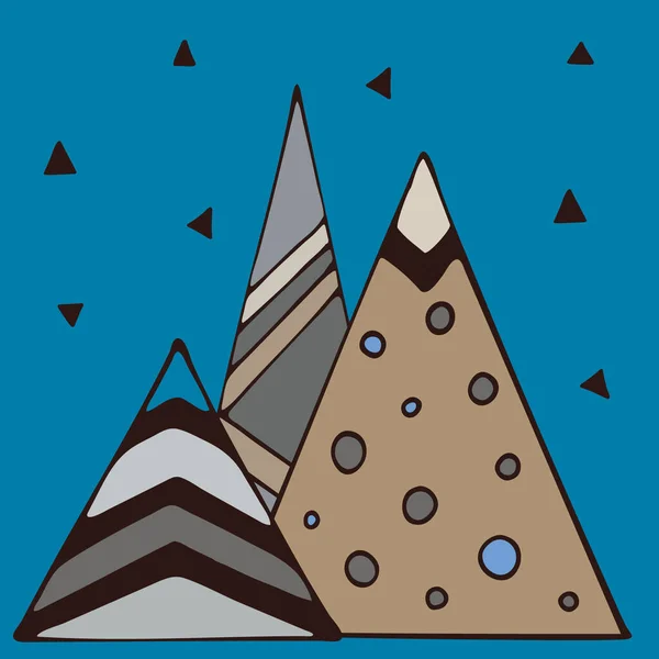 Berglandschap Een Prachtige Decoratieve Foto Een Moderne Stijl Stijlvol Design — Stockvector