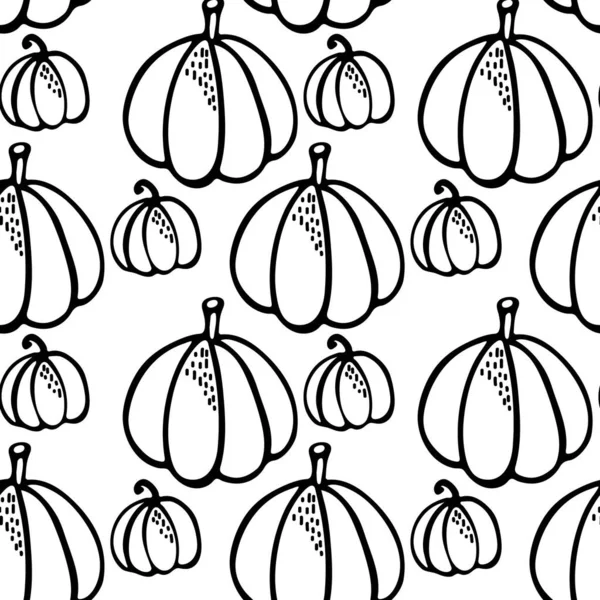 Pumpkin Pattern Seamless Picture Textiles Wallpaper Gift Wrapping Postcards Vector — Stock Vector