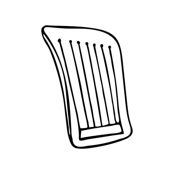 Handgetekende Harp Illustratie Witte Achtergrond Vector — Stockvector