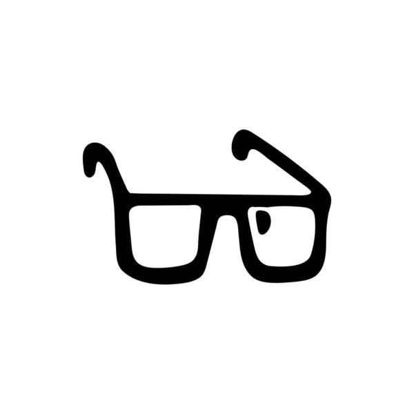 Doodle Hand Drawing Glasses Vision Vector Illustration Isolated White Background — Stock Vector