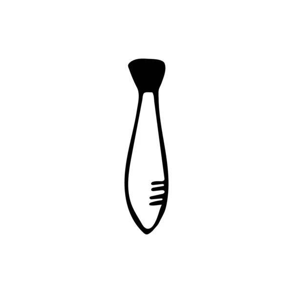 Gravata Doodle Imagem Isolada Sobre Fundo Branco Desenhado Mão Vetor —  Vetores de Stock