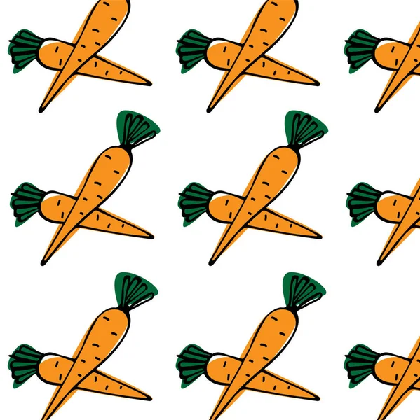 Beautiful Seamless Pattern Carrots Thanksgiving Day Vector Illustration — Stock Vector