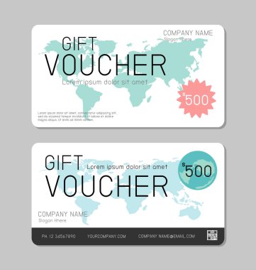 Hediye çeki şablonu ve modern desen. kedi kavramı. Şablon sigorta primi desen, renkli desenli hediye çeki şablonu ile fiş. parlak kavramı. fiş kedi vektör çizim