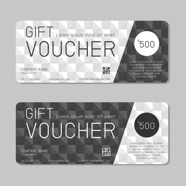 Gift Voucher Template Modern Pattern Cat Concept Voucher Template Premium — Stock Vector