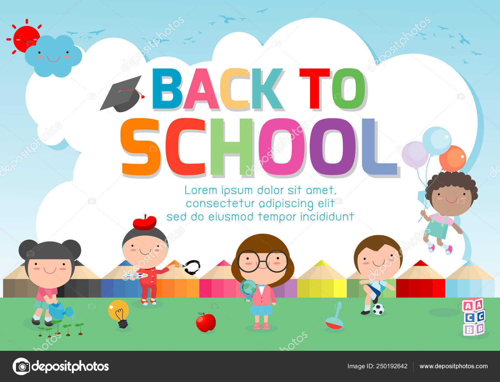 Back School Banner Background Welcome Back School Cute School Kids Stock Vector Image By C Phanuchat Gmail Com