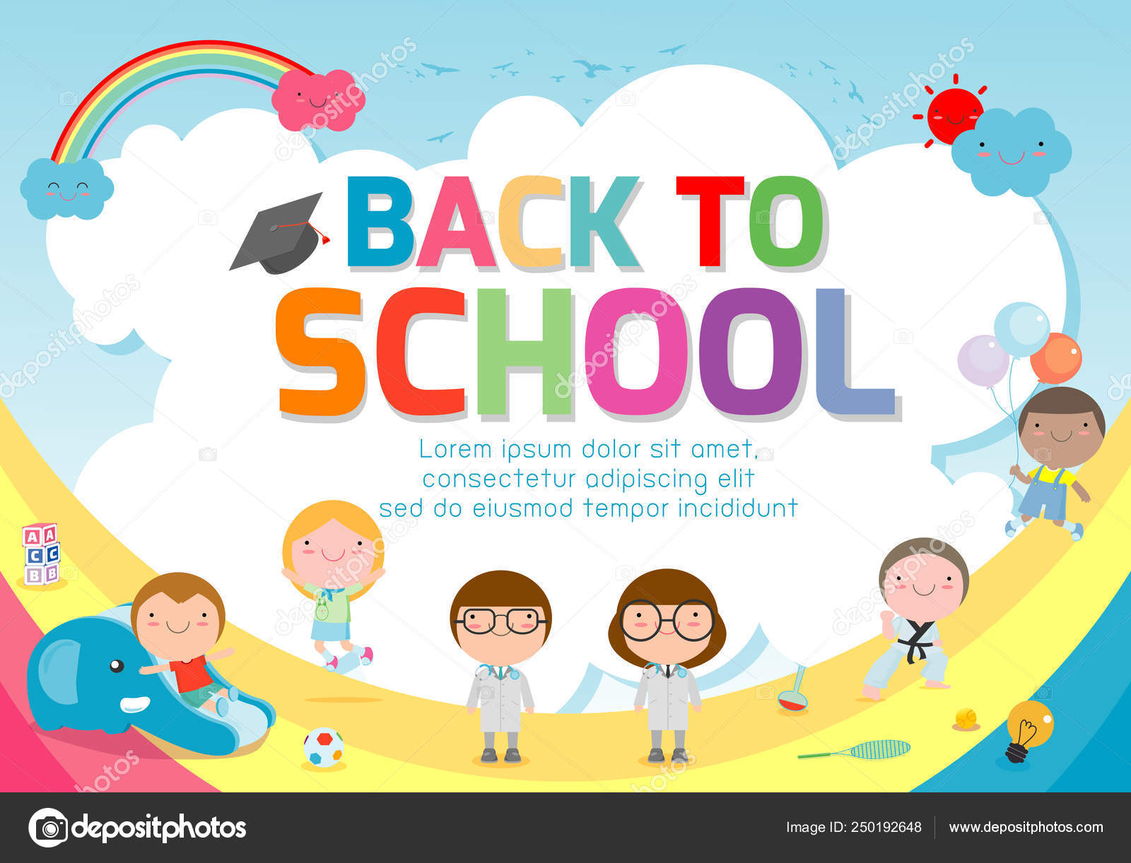 Back School Banner Background Welcome Back School Cute School Kids Stock Vector Image By C Phanuchat Gmail Com