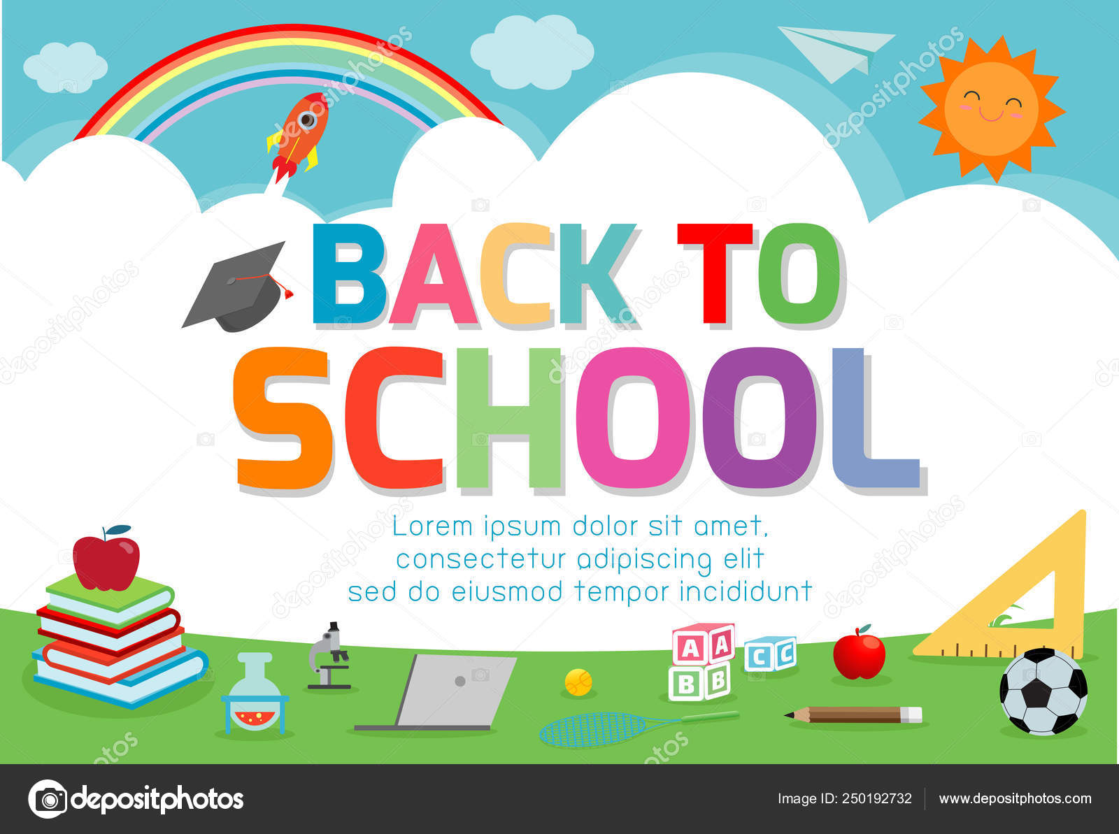 Back School Banner Background Welcome Back School Cute School Kids Vector Image By C Phanuchat Gmail Com Vector Stock