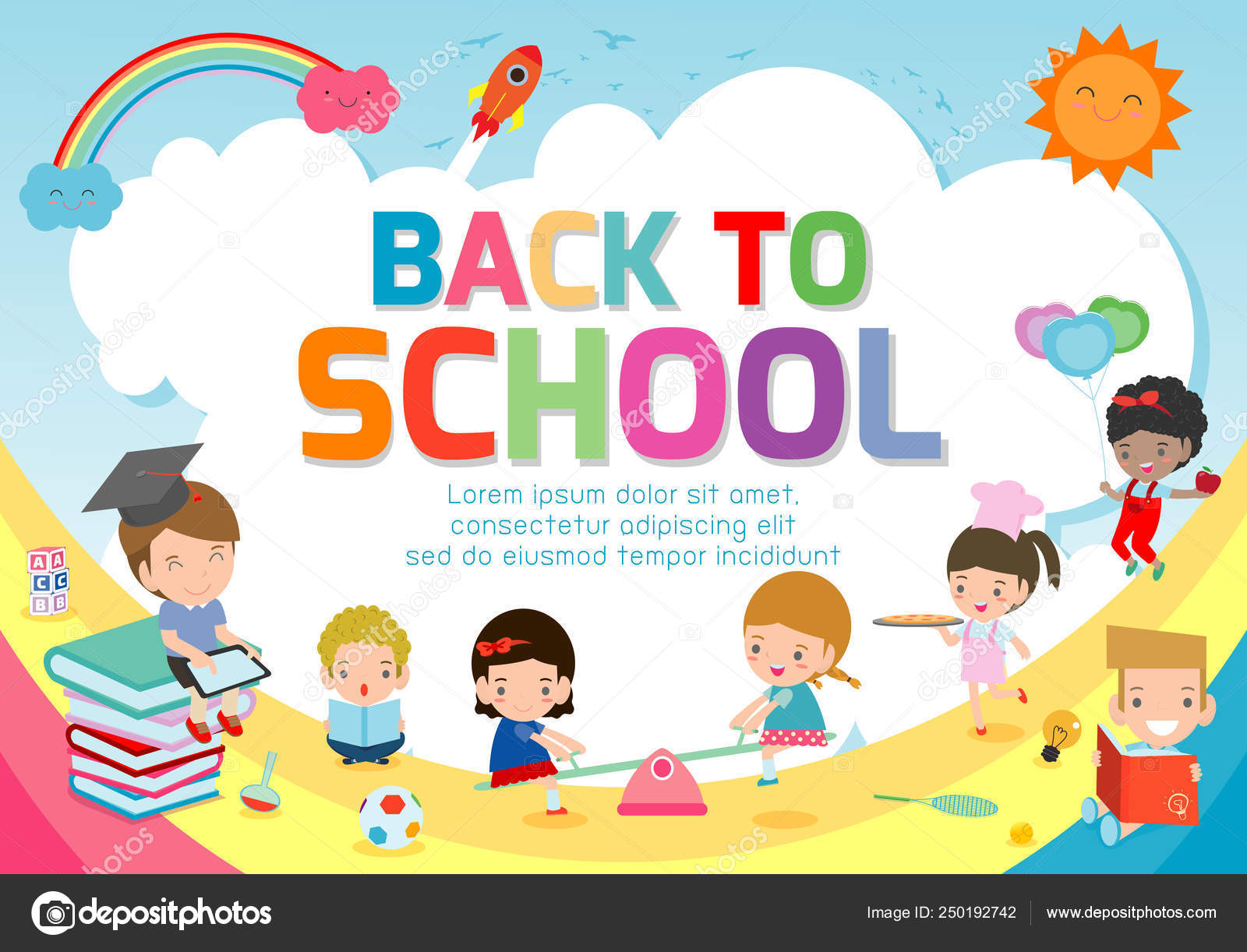 Back School Banner Background Welcome Back School Cute School Kids Stock Vector Image By C Phanuchat Gmail Com