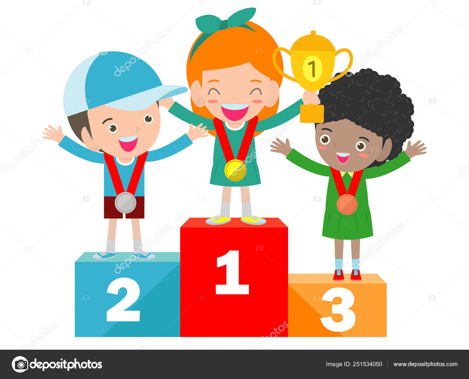 Пьедестал награждения. Призовой пьедестал. Занимают призовые места в соревнованиях. Пьедестал для кубка. Занимают призовые места в соревнованиях.