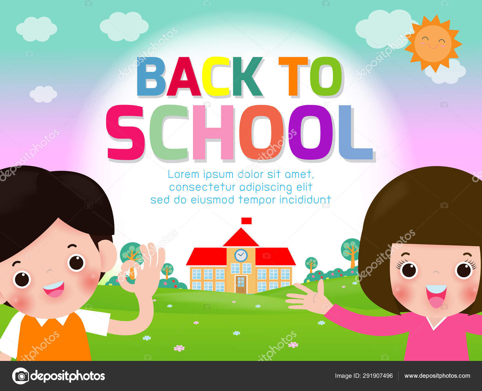 Back School Vector Banner Design Happy Children Poster Background Cover  Stock Vector Image by ©phanuchat10700@ #291907496