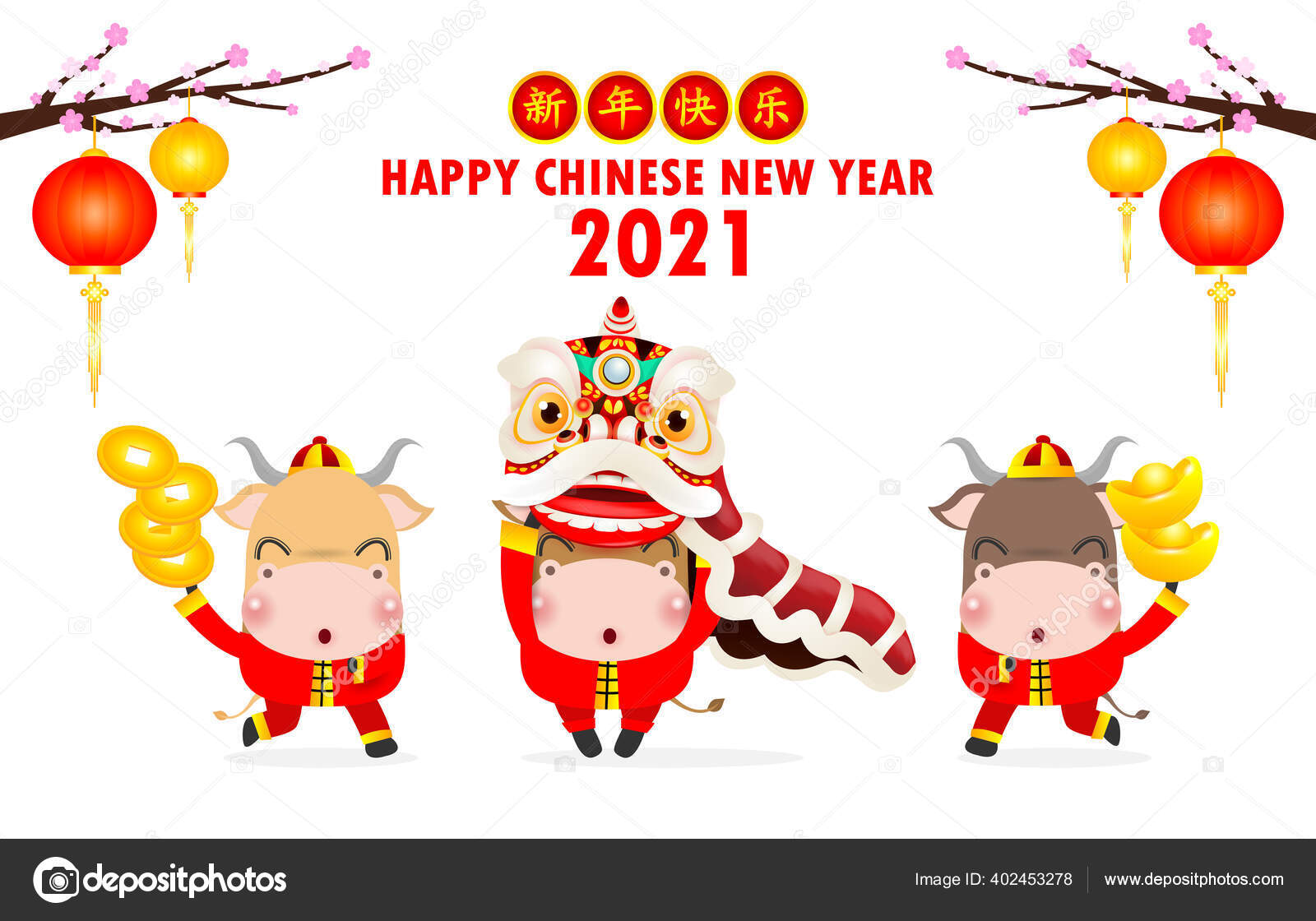 pic Happy Chinese New Year 2021 E Card depositphotos