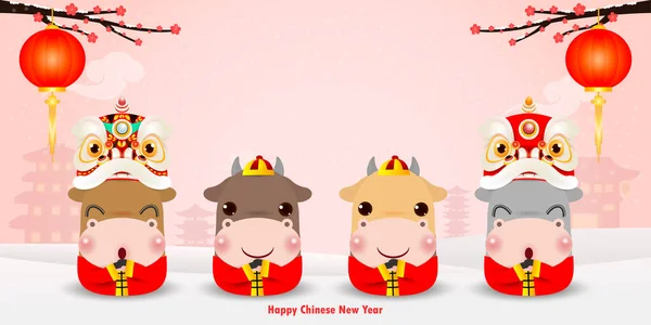 Feliz Año Nuevo Chino 2021 Año Del Diseño Tarjeta Felicitación — Archivo Imágenes Vectoriales
