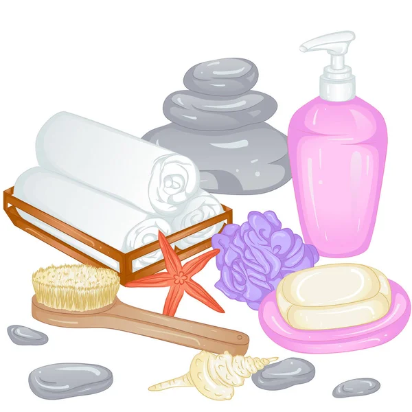 Accessories for bath — Stock Vector