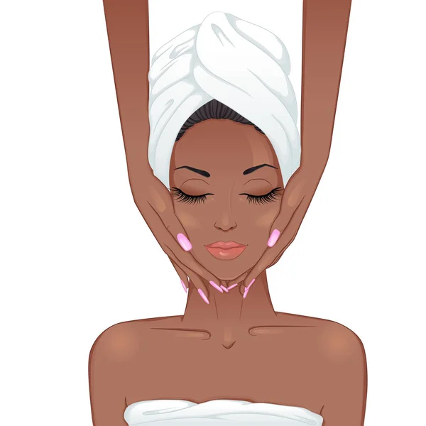 Face massage spa — Stock Vector
