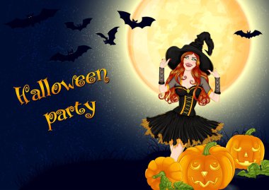 Dolunayda seksi cadı ve balkabakları