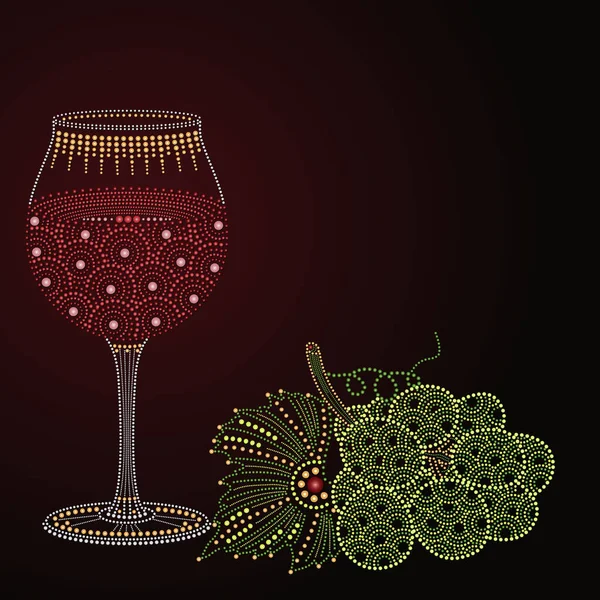 点对点的葡萄酒 — 图库矢量图片