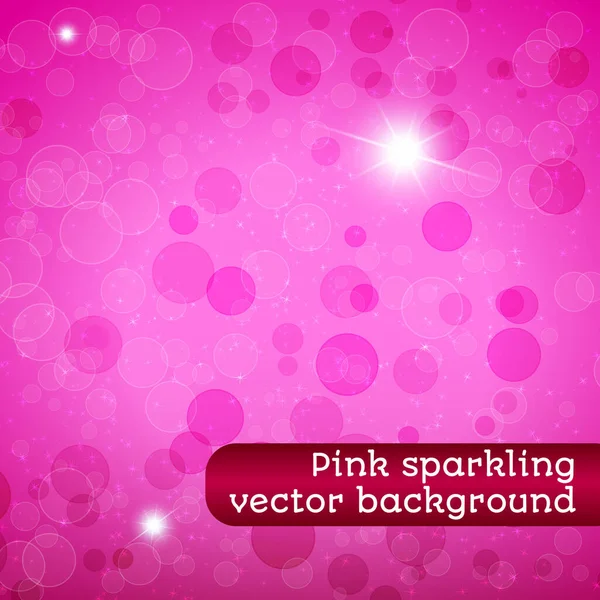 Sparkling vector pink background — Stock Vector