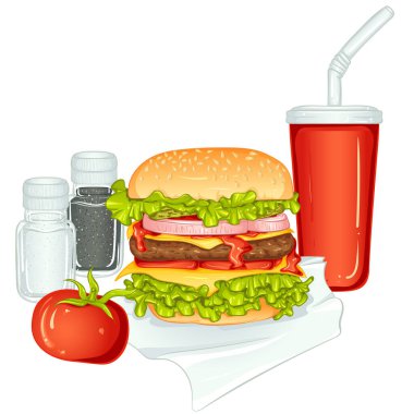 Büyük hamburger ve kolayla hayat devam ediyor.