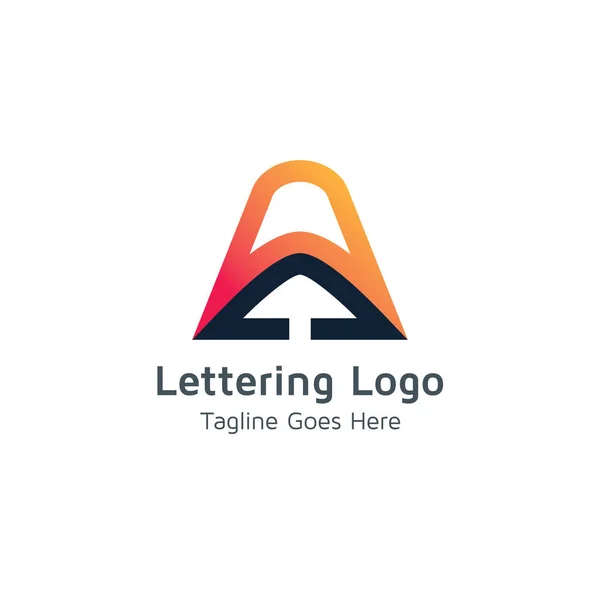 Lettering Logotipo Adequado Para Marcas Comerciais Empreendimentos Comerciais —  Vetores de Stock