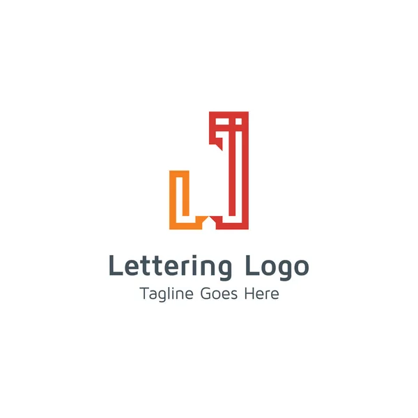 Lettering Design Alphabet Vector Logo — Stock Vector