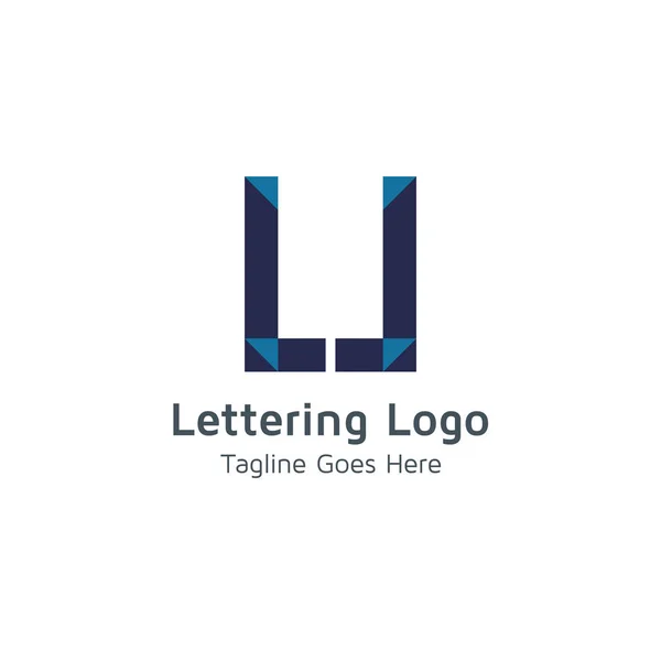 Lettering Design Logotipo Vetor —  Vetores de Stock