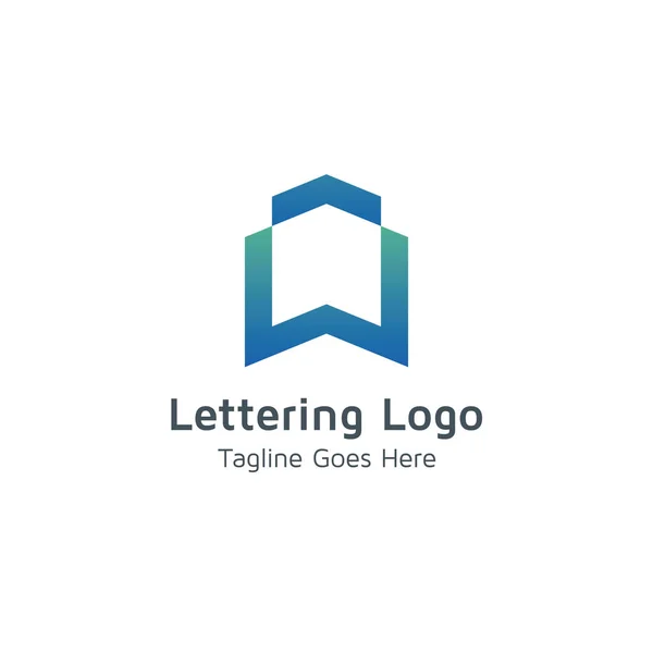 Lettering Design Logotipo Vetor —  Vetores de Stock