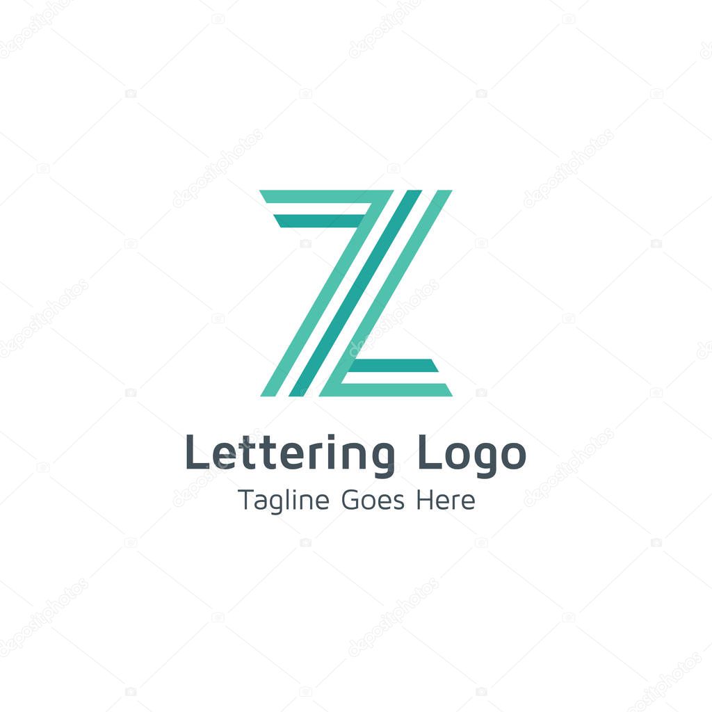 Lettering Z design Vector logo