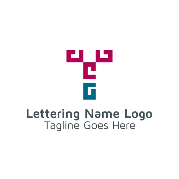 Lettering T design Vector logo