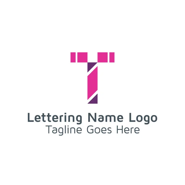 Lettering Design Logotipo Vetor — Vetor de Stock