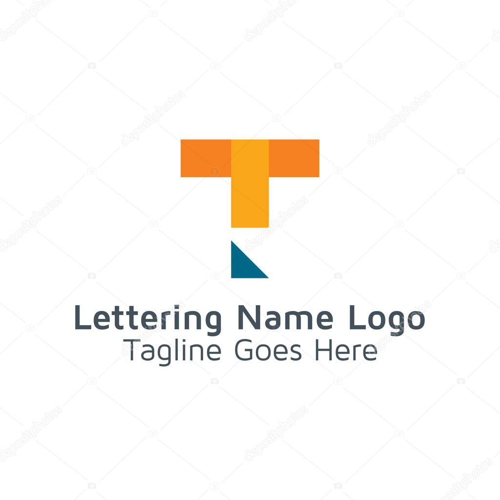 Lettering T design Vector logo