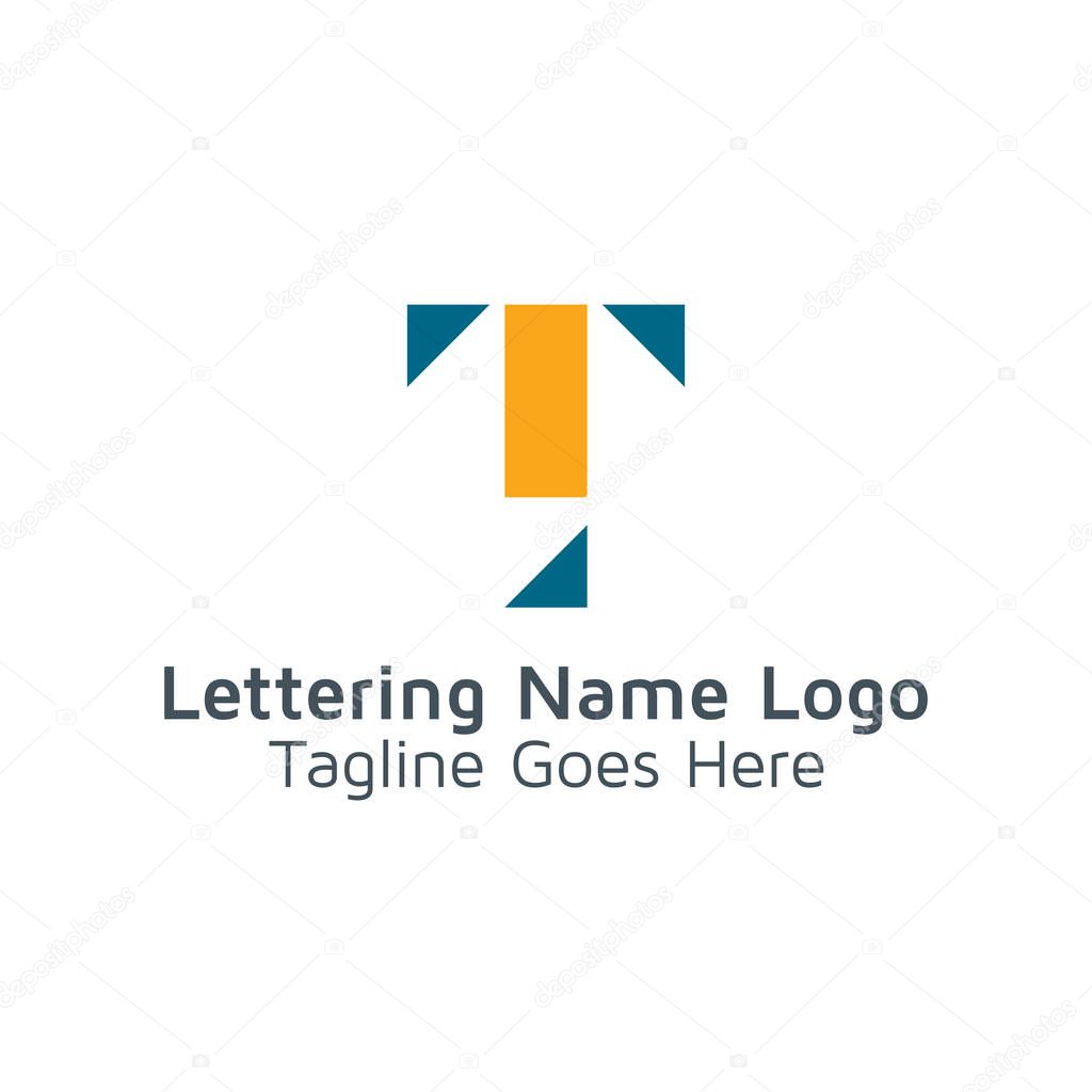 Lettering T design Vector logo