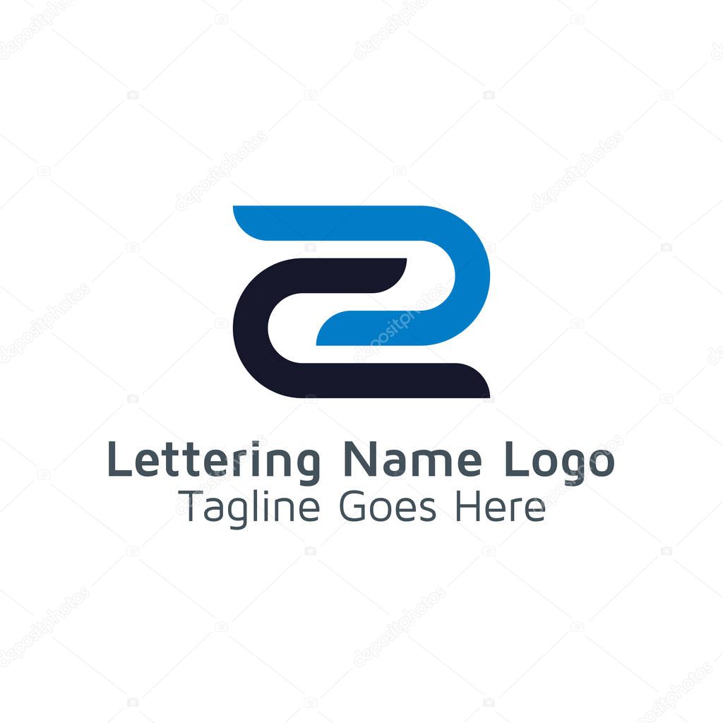 Lettering Z design Vector logo