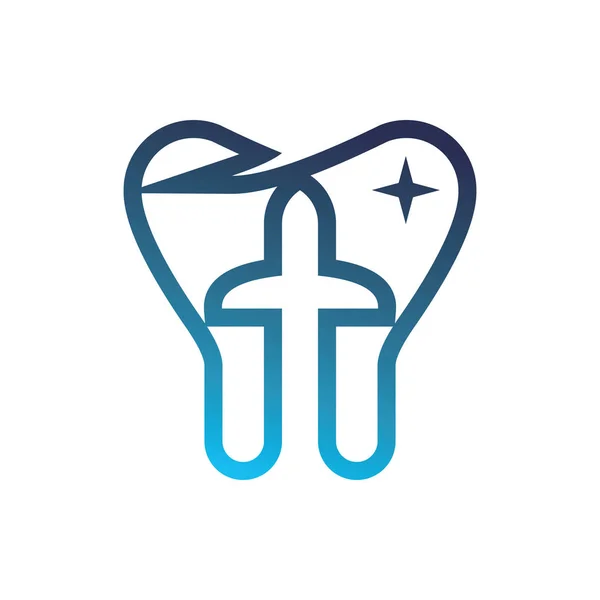 Logotipo Cuidado Dental Saludable — Archivo Imágenes Vectoriales
