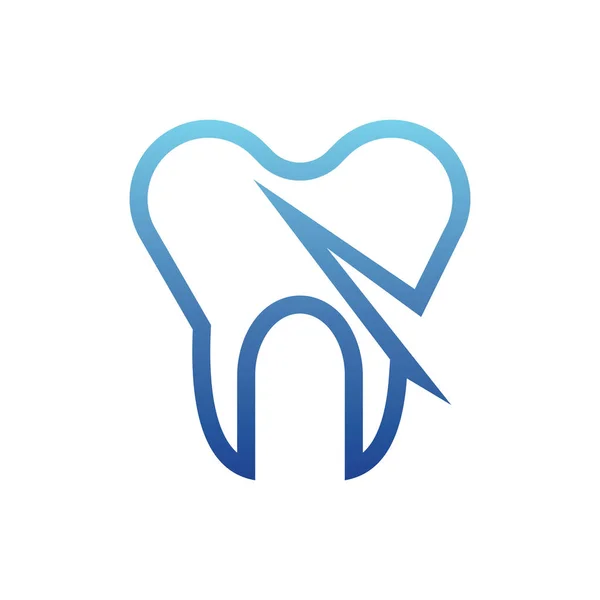 健康牙齿护理标志牙科 — 图库矢量图片