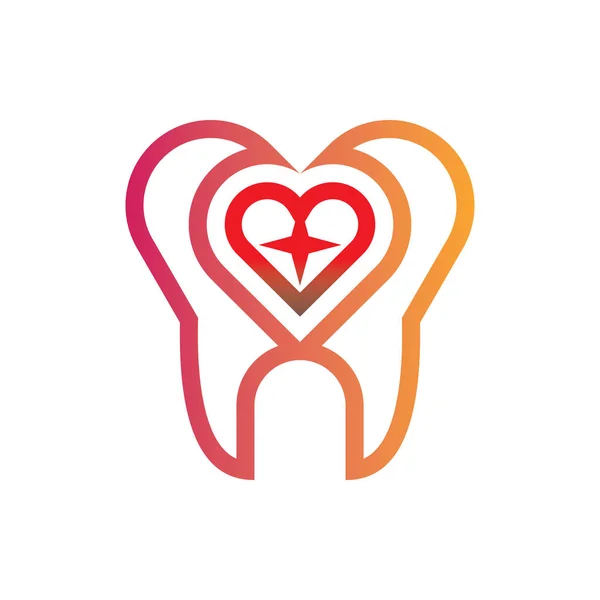 Logotipo Cuidado Dental Saludable — Vector de stock