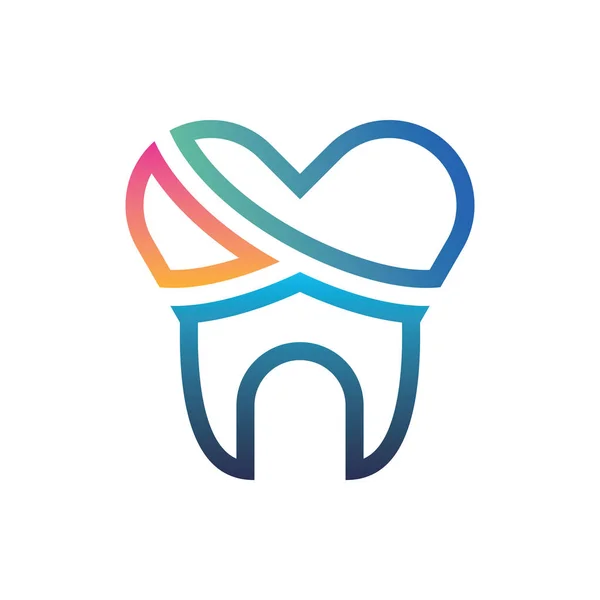 Sağlıklı Diş Bakımı Diş Logosu — Stok Vektör