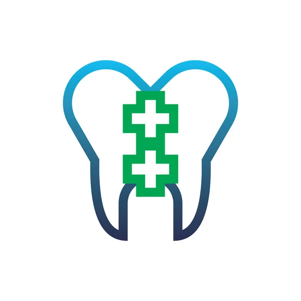 Cuidados Dentários Saudável Logotipo Dental —  Vetores de Stock