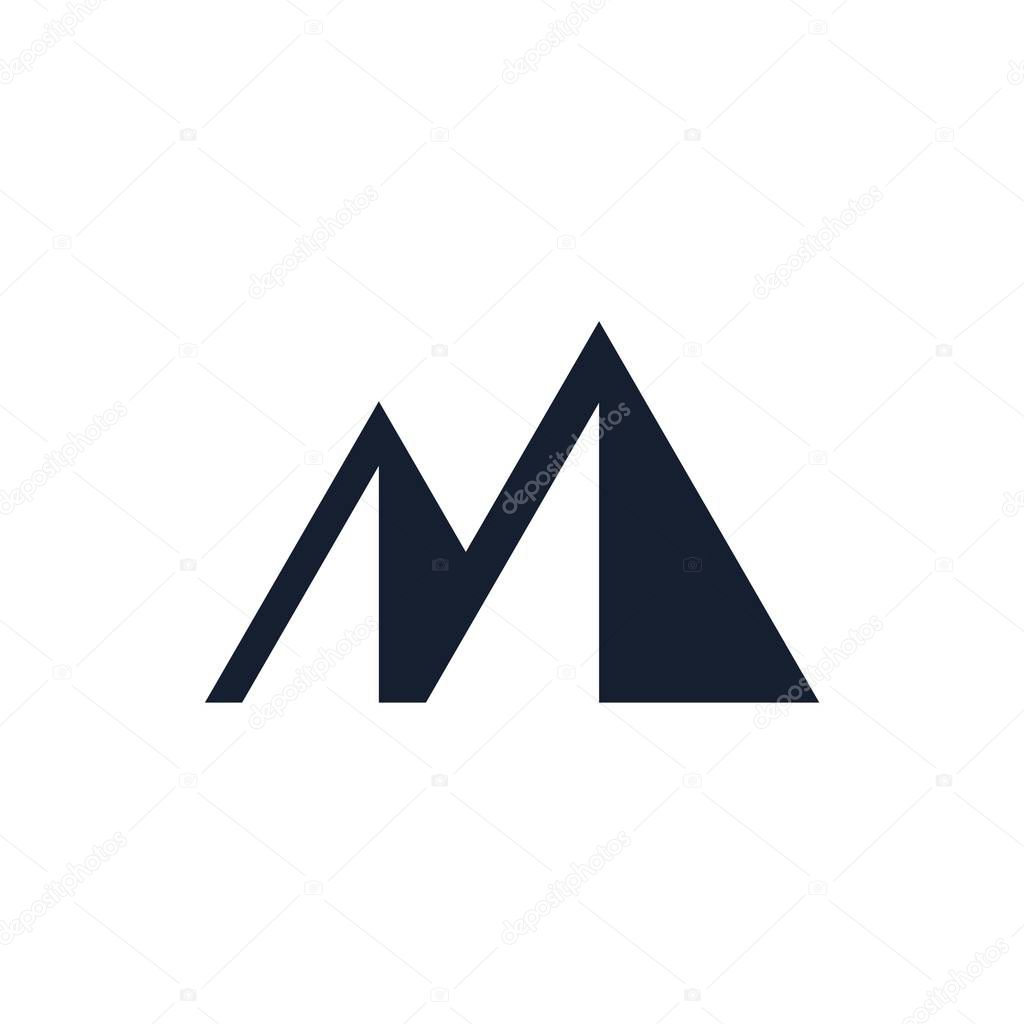Vector mountain logo design graphic