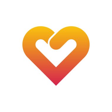 Kalp aşk romantik logo tasarımı