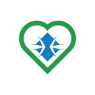 Kalp aşk romantik logo tasarımı