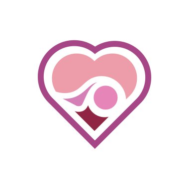 Kalp aşk romantik logo tasarımı