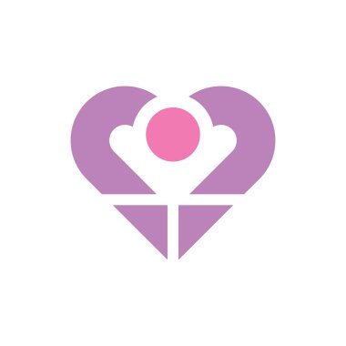 Kalp aşk romantik logo tasarımı