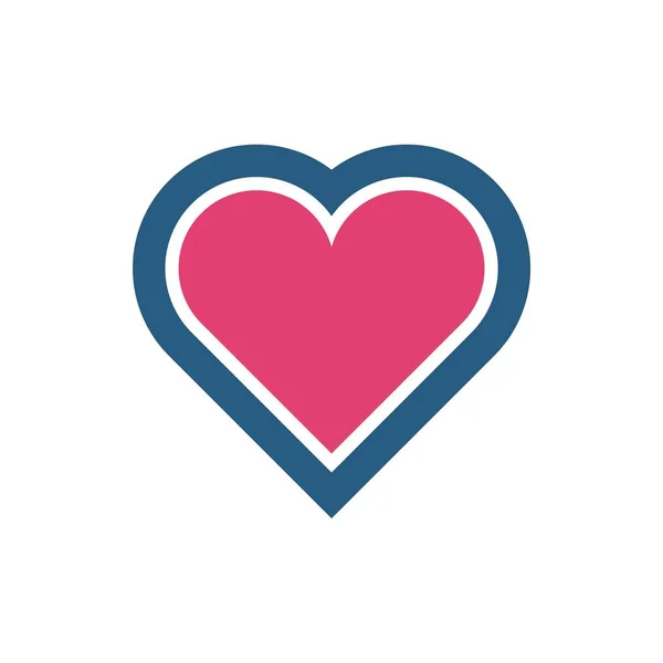 Corazón Amor Romántico Logo Design — Vector de stock