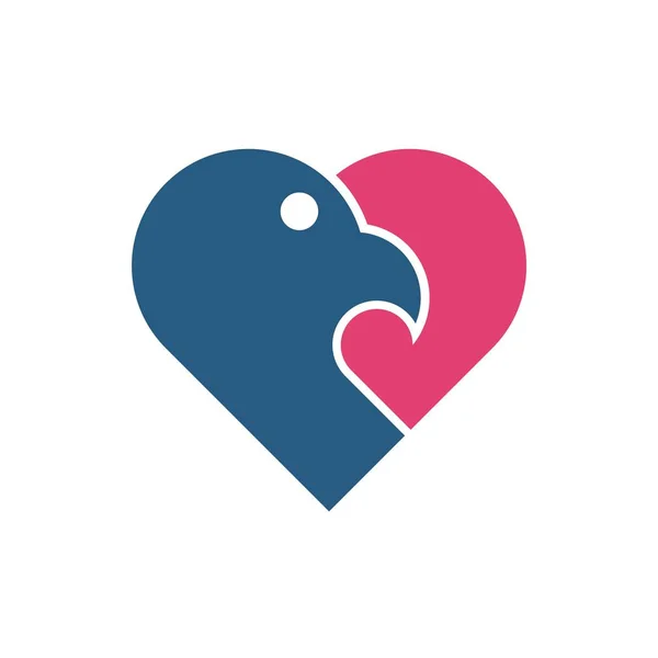 Herz Liebe Romantisches Logo Design — Stockvektor