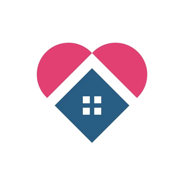 Herz Liebe Romantisches Logo Design — Stockvektor