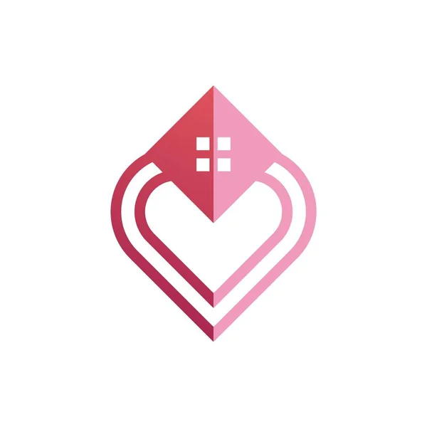 Серце Любов Романтичний Дизайн Логотипу — стоковий вектор